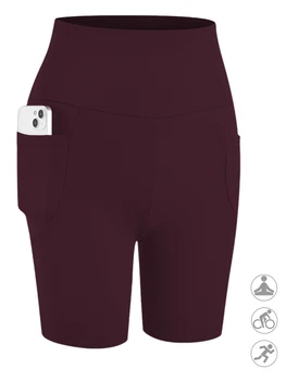 Plus Size Women Biker Shorts with Pockets High Waisted Super Soft No See Through Tummy Control Running Yoga