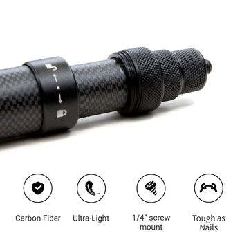 3M Carbon Fiber Selfie Stick for Insta360 X3 / ONE X2 / RS Aluminum Alloy Selfie Stick for GoPro Hero 11 10 9 8 DJI OSMO Action 2