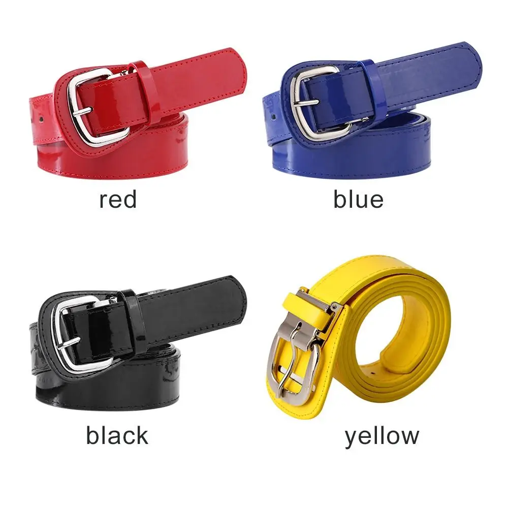 Pu Leather Casual Adjustable Outdoor Sports Belt Baseball Belt Waiststrap Waistband