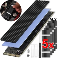 1-5Sets M.2 2280 SSD Heatsink Kit Solid State Hard Drive Aluminum Radiator with Thermal Pad for PC Computer SSD Radiator Cooler