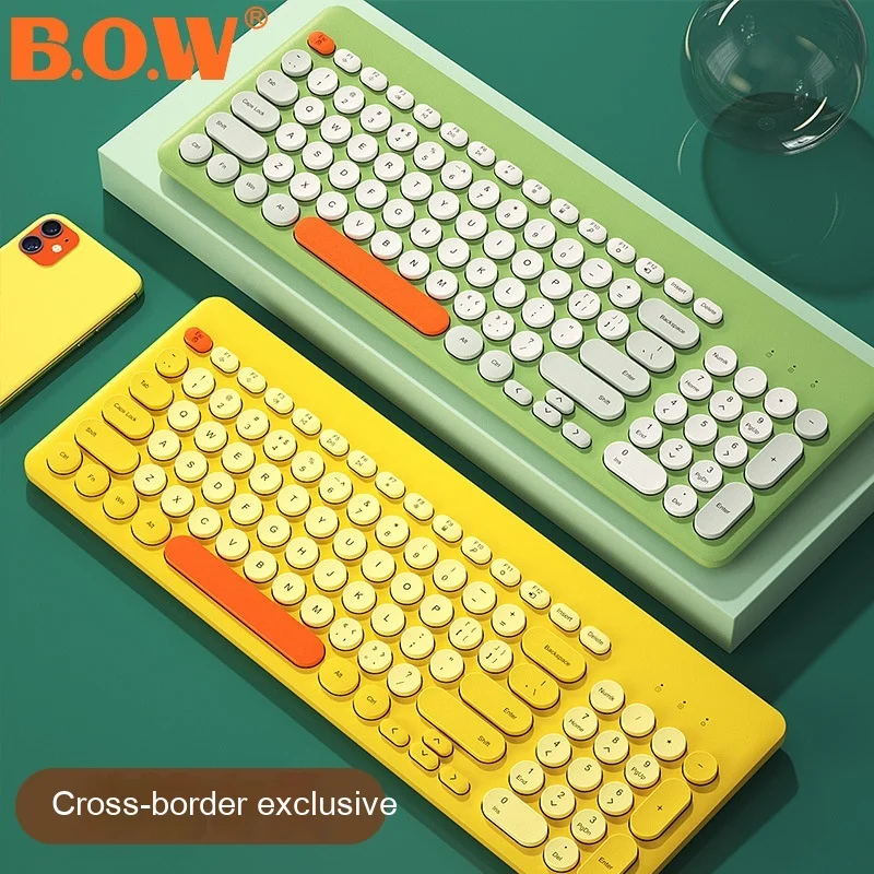 

Bow Laptop External Wireless Keyboard Silent Mute Usb Desktop Home Office Game Keyboard Portable Wireless Keyboard Young Fashion