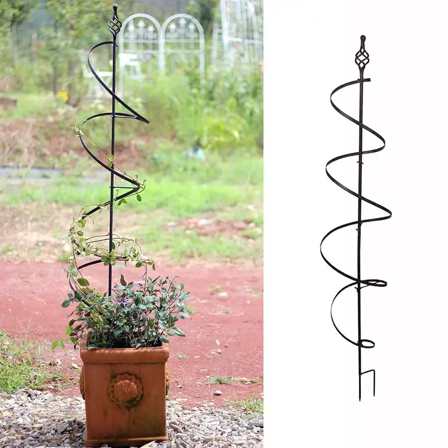 Spiral Umbrella Style Garden Trellis Iron Plant Support for Roses and Clematis Plug-in Climbing Vine Frame Durable Flower Stand