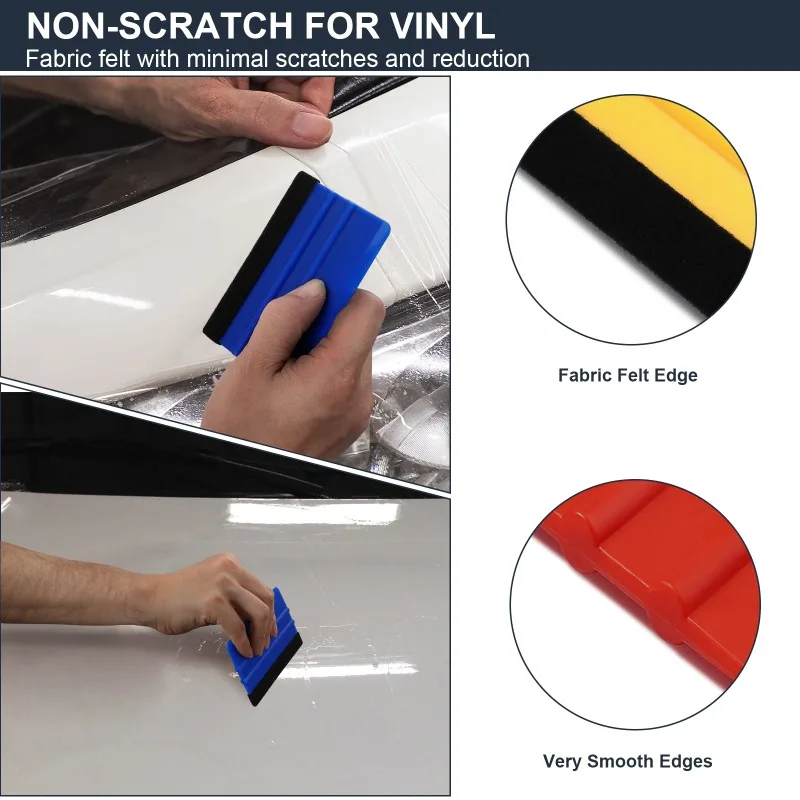 Strumento per avvolgere l'auto Raschietto per vinile Kit di pellicole per taglierina Set di tergipavimento per la tinta della finestra del veicolo Accessori per auto Strumenti per avvolgere Spatola in vinile - Image 4