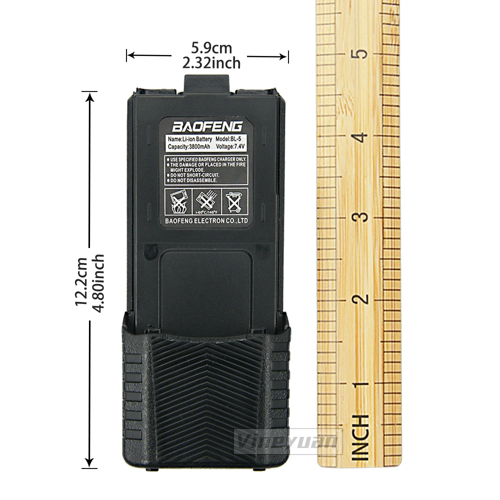 Bateria Recarregável Bl5l 3800mah Bateria Estendida para Baofeng Uv-5r Uv-5rb Uv-5re Uv-5re Mais Uv-5ra Bf-f8 Uv5r-iii Bateria de Rádio - Image 5