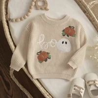 Ma&Baby 0-3Y Halloween Newborn Infant Toddler Baby Girl Boy Sweaters Pumpkin Ghost Long Sleeve Knit Warm Pullover Fall Costumes 2
