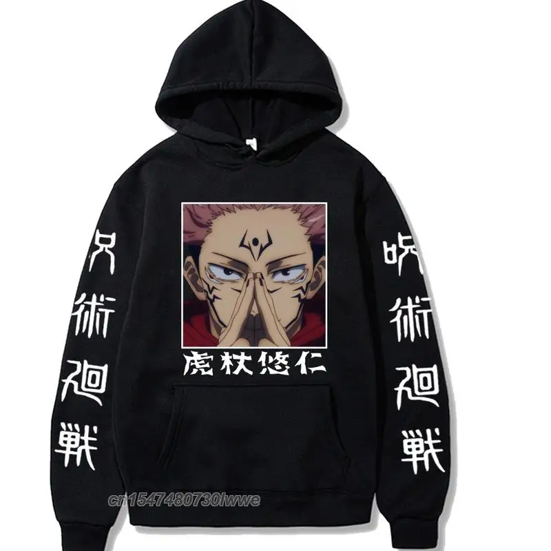 

Anime Jujutsu Kaisen Hoodie Itadori Harajuku Sportswear Hip Hop Sweatshirts Loose Men's Clothes