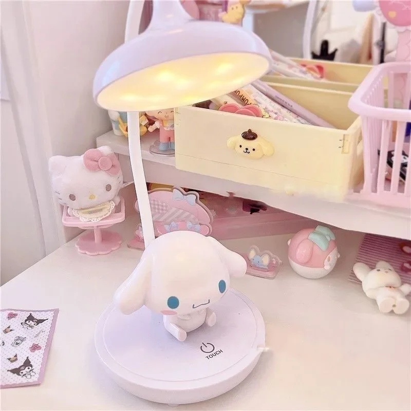 

Hello Kitty My Melody Cartoon Desktop Bedroom Table Lamp Children Learning Cute Gift Kawaii Genuine Sanrio Led Night Light