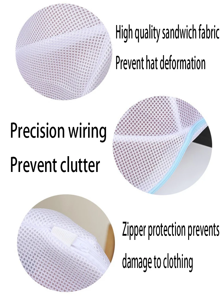 Description Picture 2 of itemAnti-Deformation Hat Cleaning Bag Suitable for Washing Machine Travel Hat Storage Portable Baseball Cap Cleaner Hat Care