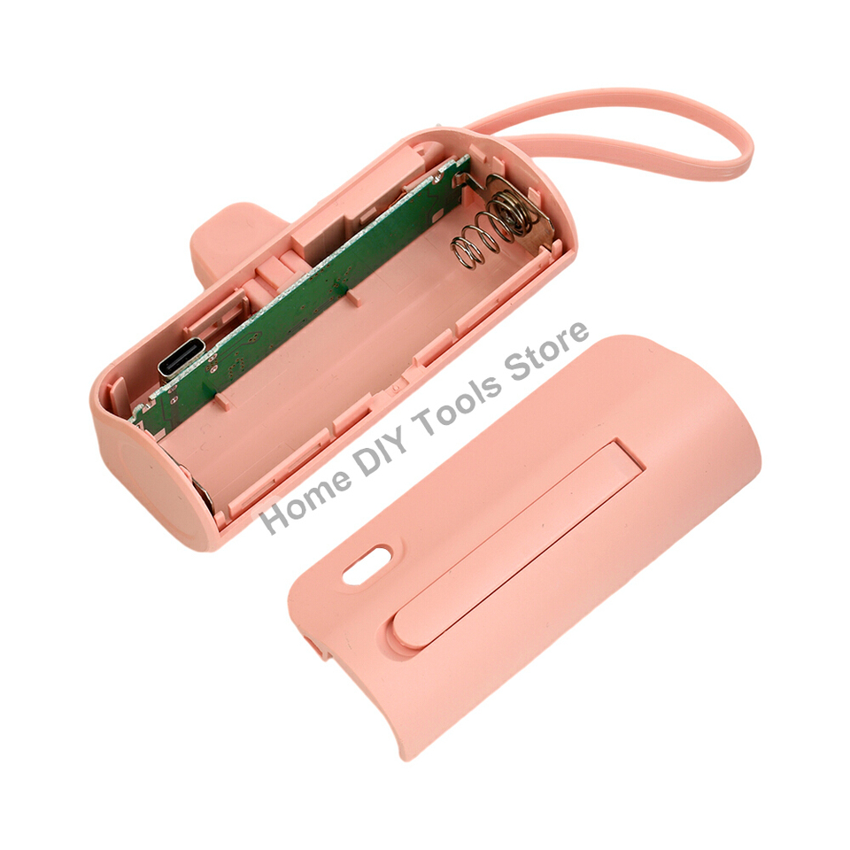 Type C 18650/21700 Battery Power Bank Case DIY Portable Battery Storage Box Power Bank Holder Case Container For Phone