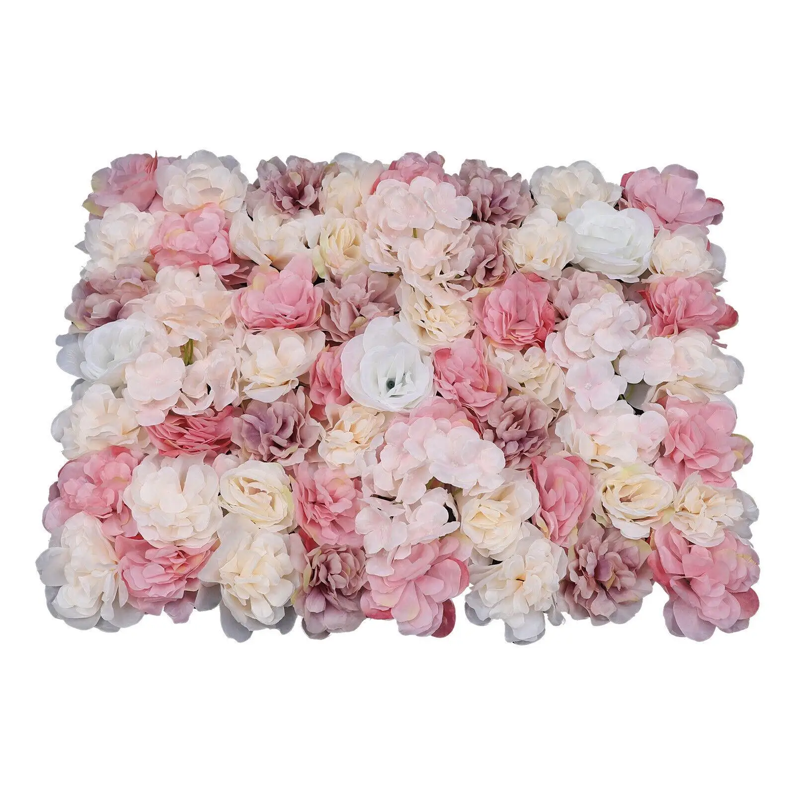 

12pcs Artificial Flower Wall Panel SPlastic Wedding Backdrop Decor 60x40 cm