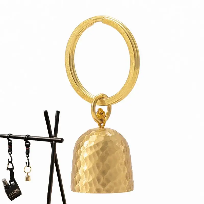 

Small Dog Bell Keychain Brass Bells Ornament Ring Metal Hanging Decor DIY Brass Mini Bell for Wind Chime Door For Wall & Garden