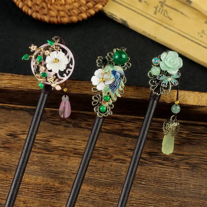 

Chinese Hair Accessories Hairpin Daily Flower Headdress for Women