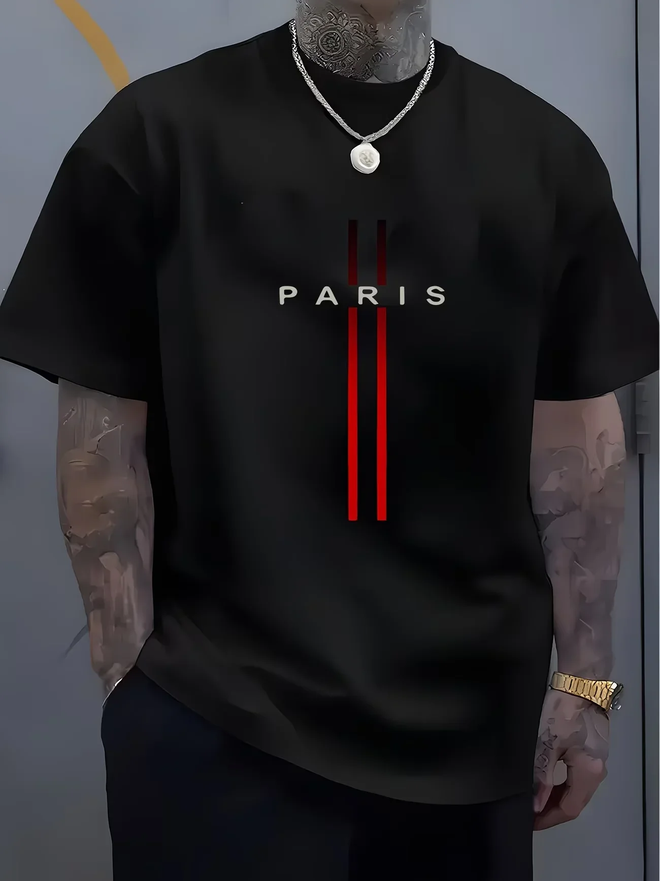Prodotti moda uomo estivi con stampa a maniche corte, top sportivi, magliette fitness, magliette ad asciugatura rapida, magliette da uomo - immagine 3