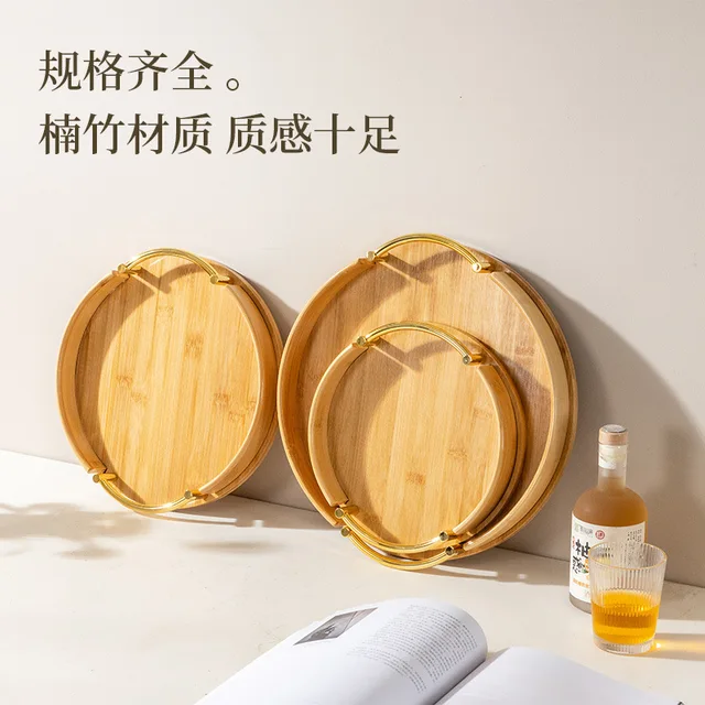 Round Bamboo Serving Tray 3