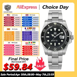 Watchdives WD1680Q Quartz Watch Sapphire Crystal Stainless Steel Dive Wristwatch 300m Water Resistance C3 Super Luminous Watches
