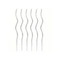 6pcs Silver Curve