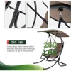 Patio Swing Outdoor Chair Patio with Canopy Patio Gliders Porch with Stand Canopy & Cushion Hanging Lounge 4