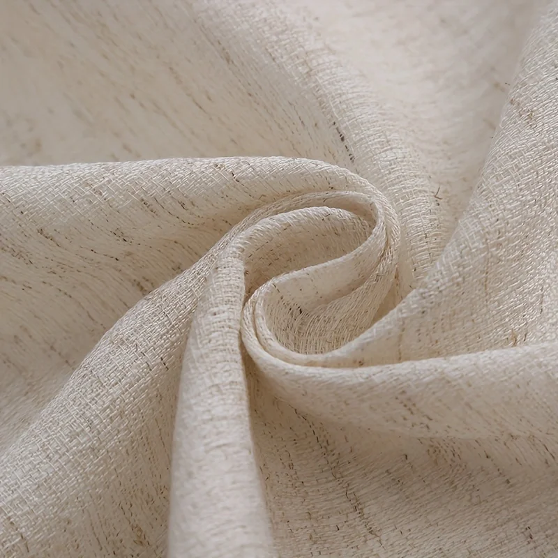 Natural Linen Curtains 84 Inch Length for Living Room 1 Panel Drape Semi Sheer Neutral Country Rustic 6