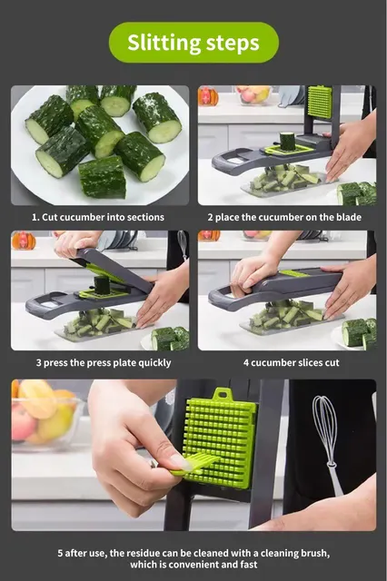 12 in 1 Multifunctional Vegetable Slicer Cutter Shredders – Mart4less