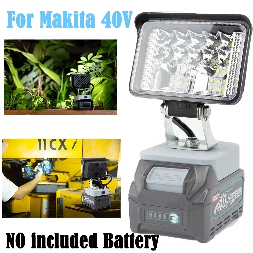 

Portable Wireless Flashlight LED Work Light For Makita XGT 40V Lithium Battery Outdoor Lamp Workshop Camping Light