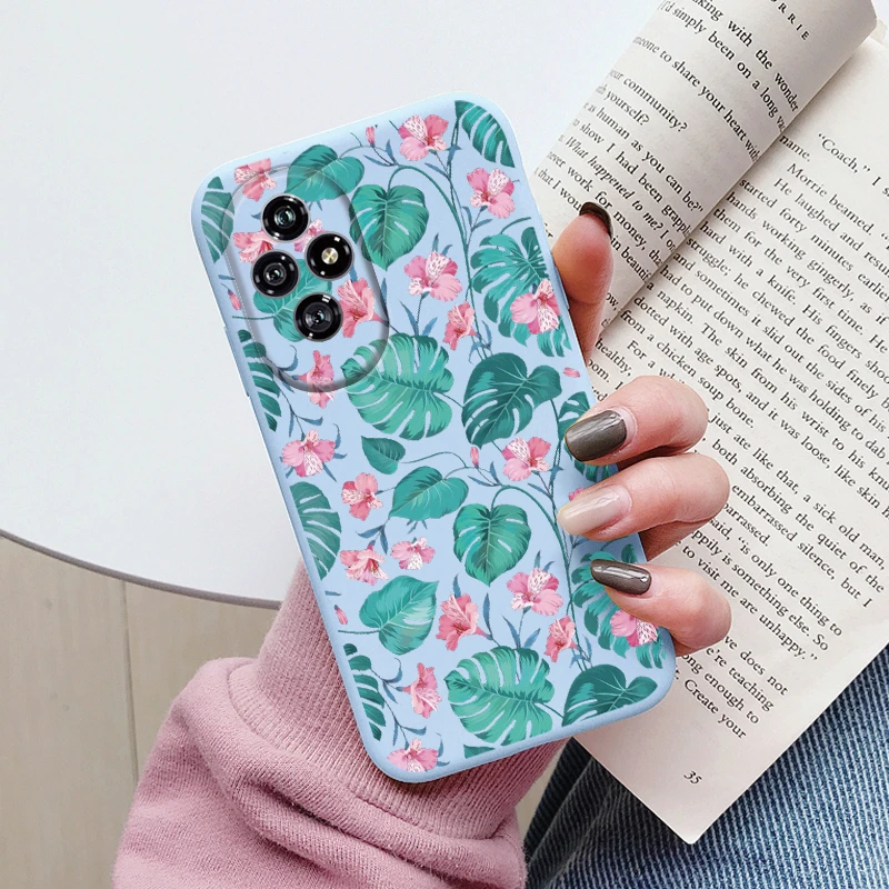 Beautiful Floral Heart and Leopard Print Soft Silicone Matte Protective Case