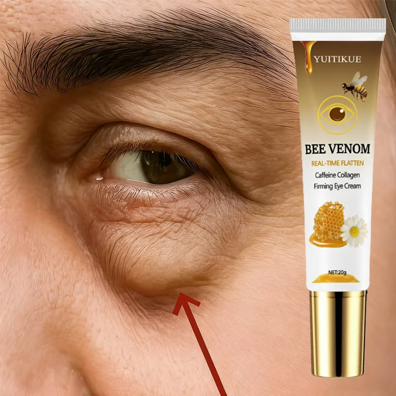 YUITIKUE Bee Venom Firming Eye Cream, smooths in real-time. Contains collagen and retinol, suitable for all skin types.
