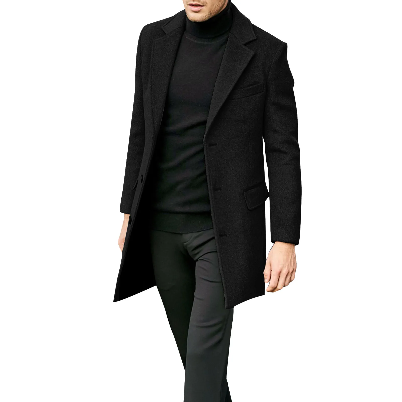 Winter Coats Man New Men's Clothing British  Business Casual Woolen Coat Spring Jacket 