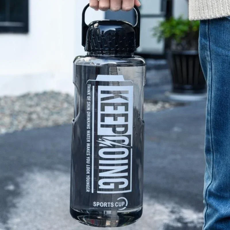 Large Capacity Portable Water Bottle with Straw