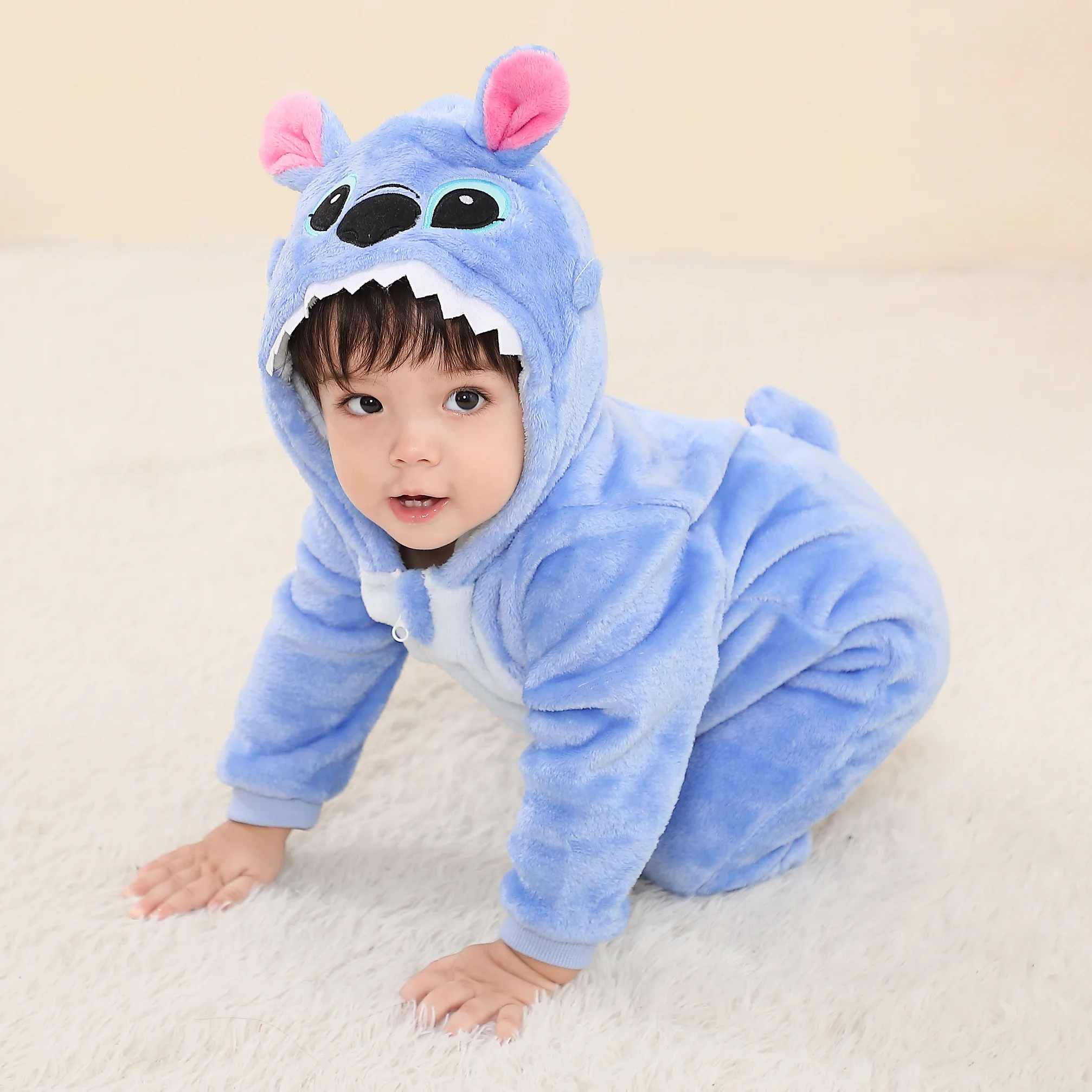 Дитячий комбінезон з мультфільмом Kigurumi Stitch Дитячий комбінезон із тваринами Одяг для малюків Боді Дівчата Хлопчики Косплей Піжами Костюми