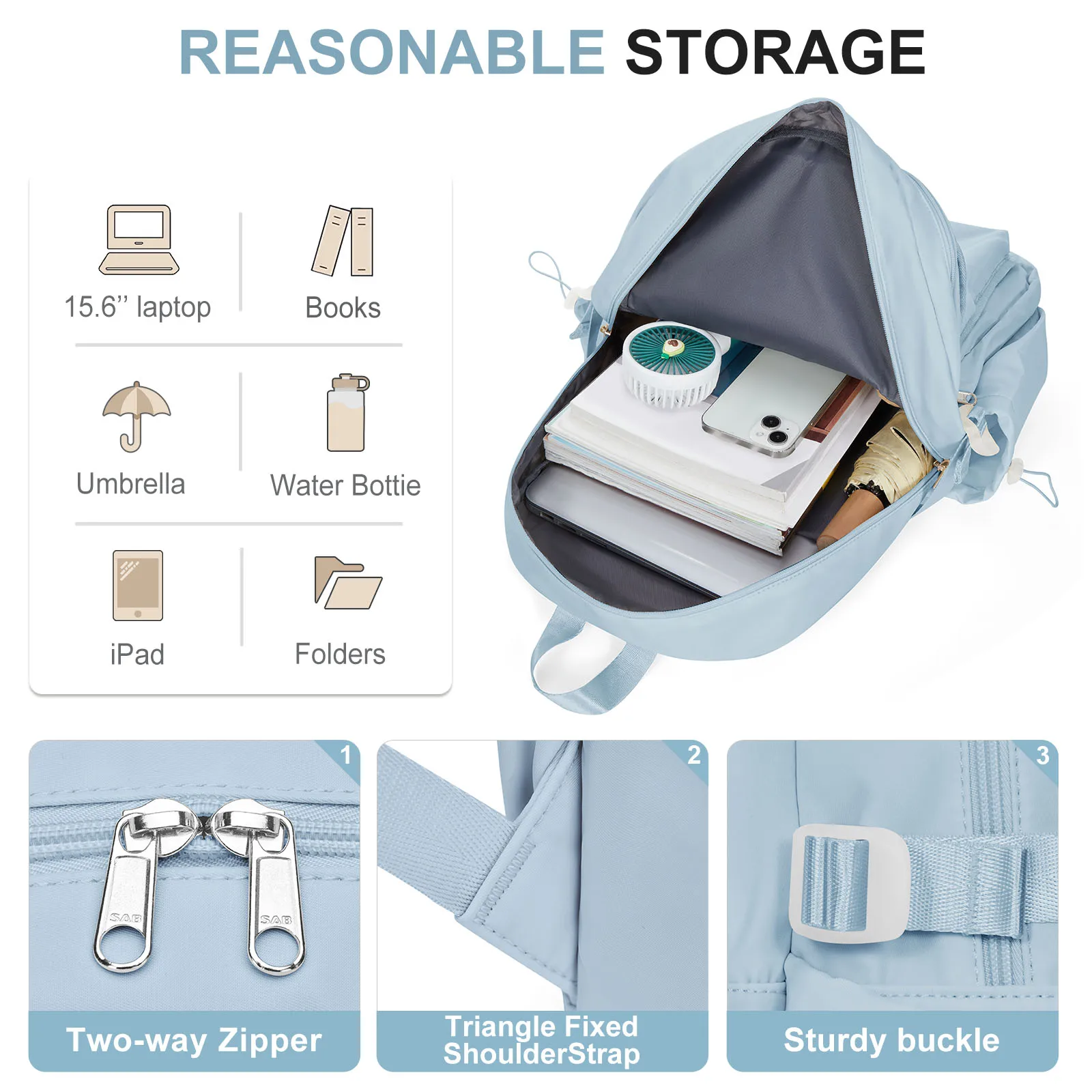 Large Capacity Waterproof University School Bags for Girls Nylon Laptop Bag Casual Schoolbag Women Daily School Backpacks Travel