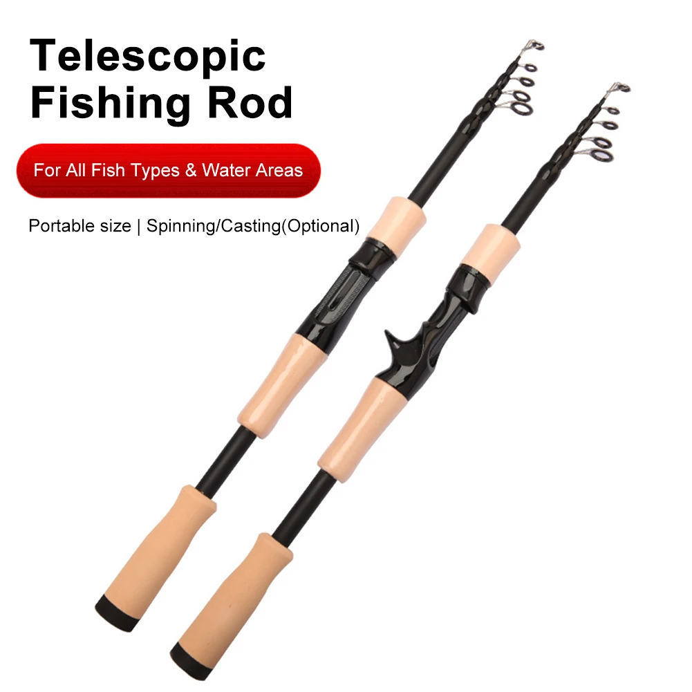 

1.5/1.8/2.1/2.4M Telescopic Fishing Rod High-density Carbon Fiber Casting Rod Lightweight Reservoir Pond Stream Lure Fishing Rod