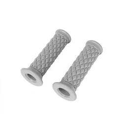 Universal Retro Non - Slip Motorcycle Handlebar Grips (GRAY)