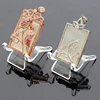 2pcs Acrylic Shelf Stones Crystal Cluster Stand Mineral Specimen Display Holder Home Decor Organizer Geode Quartz 1