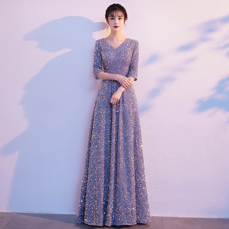 Robe de spectacle Grand Chorus pour femmes, nouveau Style printemps/été, hôte, spectacle de Piano, robe de soirée pour conducteur de Banquet, 2026