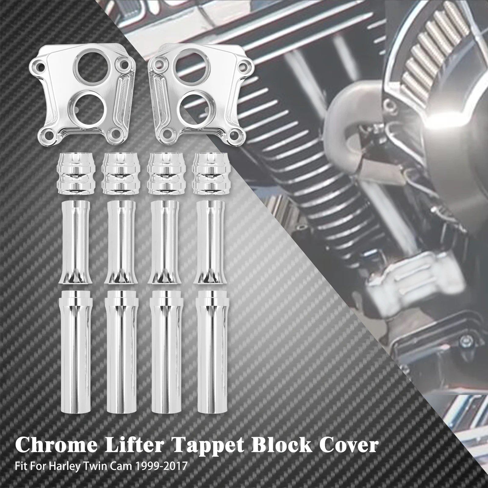 Tappet Housings Pushrod Tube Covers For Harley Road King Electra Street Glide