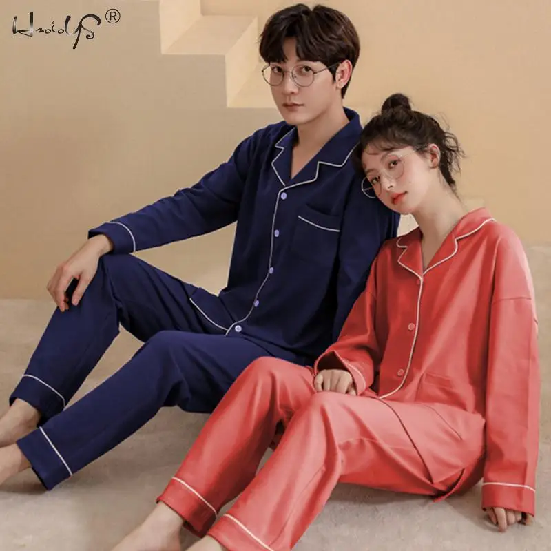 

Winter Couple Pajamas Clothes Cotton Bedroom Sleepwear for Women and Men Homewear Couples Pajama Sets PJ Femme Pyjamas Pijama