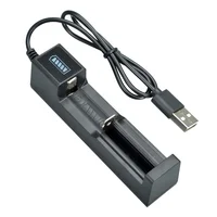 Universal 1 Slot Lithium Battery USB Charger Adapter Smart Charging for Rechargeable Batteries 18650 26650 14500 10440 Charger 6