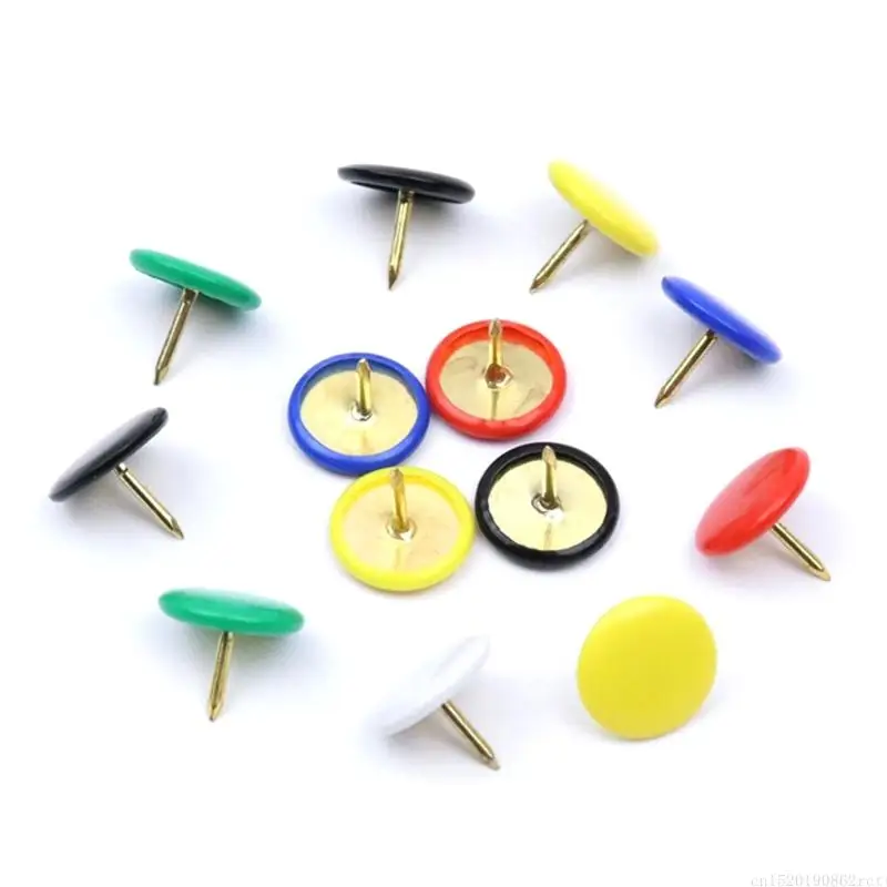 D5BB 100 Pcs 엄지 압정 드로잉 핀 포스터 핀 코르크 보드 포스터 용 푸시 핀