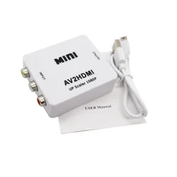 Premium RCA to HDMI Video & Audio Converter - 1080P Composite Adapter with USB Cable (White)