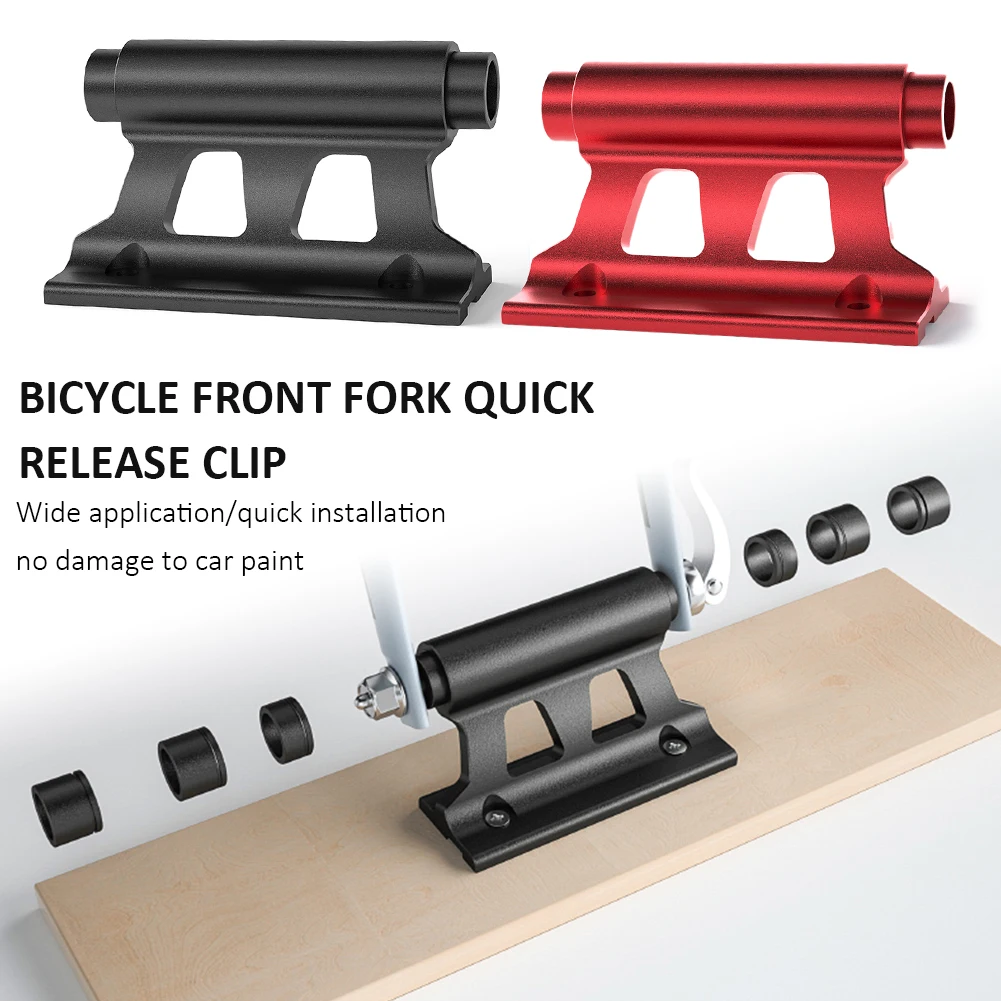 Support Fourche Vélo Pour Toit De Voiture Ou Garage - Fixation Rapide - Aluminium CNC - 110x58x38 Mm