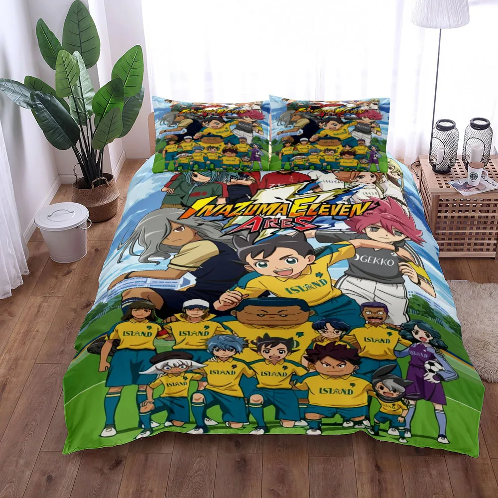 Inazuma Eleven Set Copripiumino Per Ragazzi King Queen Double Full Twin Set Di Biancheria Da Letto Singolo