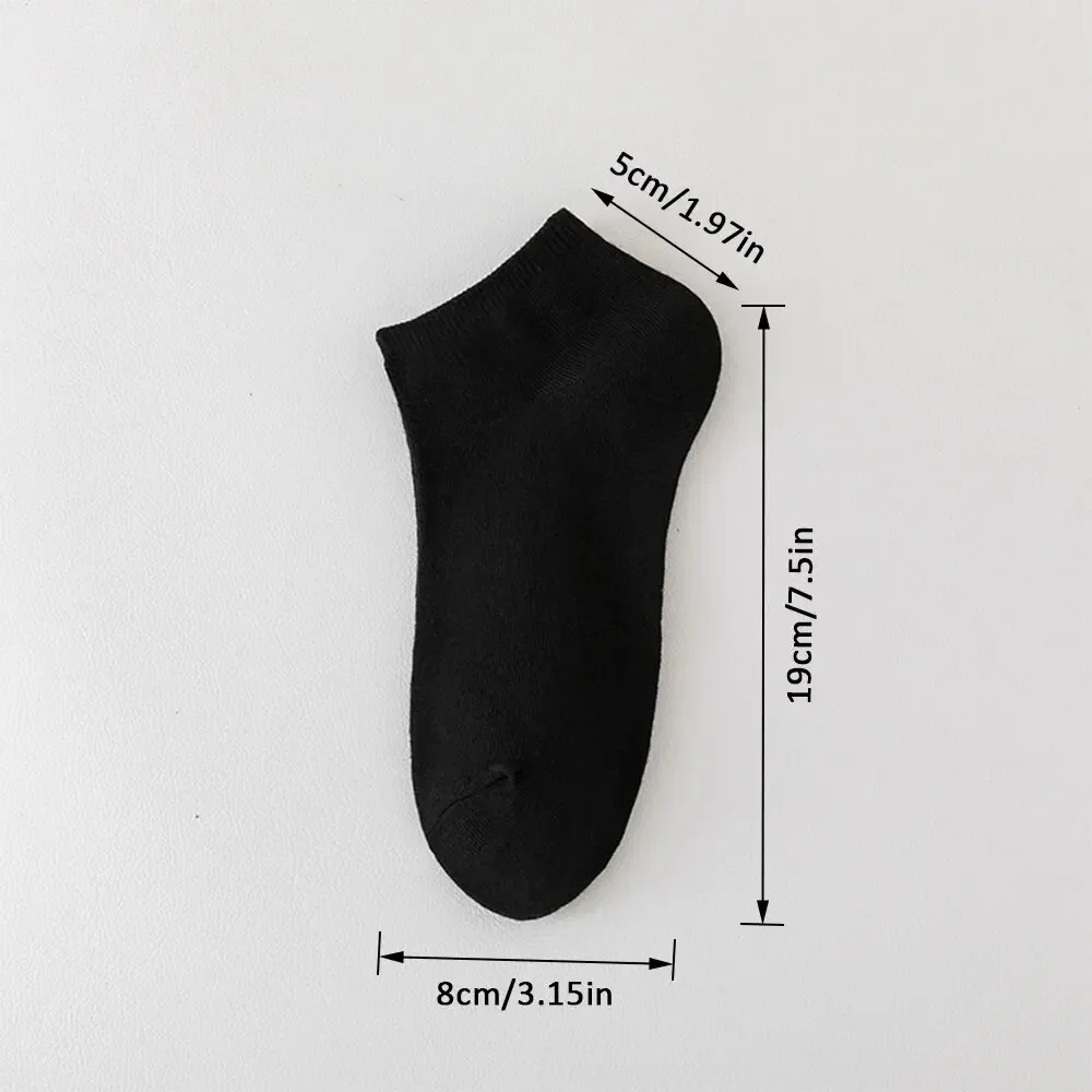 Solid Ankle Socks Meias de tornozelo unisex cor s&oacute;lida Meias de barco casuais femininas tornozelo corte baixo macias e leves