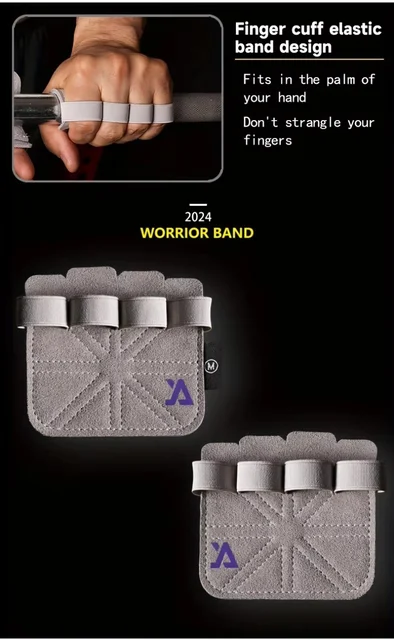 Fitness Cowhide Leather Four Fingers Glove Breathable Anti-slip Shock Absorption Yoga Dumbbell Sports Glove Workout Hand Support 6