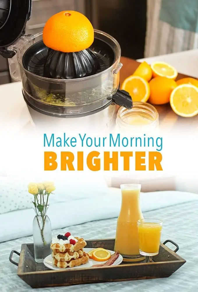 Hands Free Electric Citrus Juicer, 1-Button Juicer Machine, Orange Lime Grapefruit Lemon Squeezer, Easy to Clean Orange Ju 6
