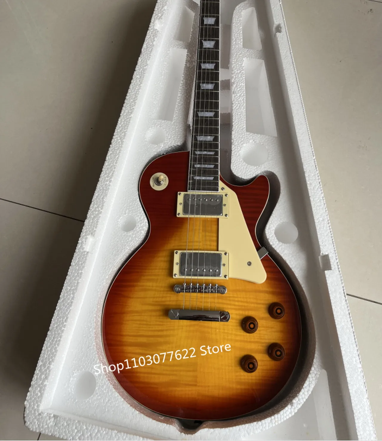 

Factory outlet mahogany body rose wood fingerboard top quality Flame Maple Top Paul Solid Electric Guitar MRIASZA