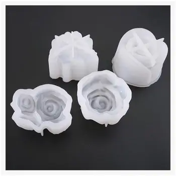 Creative Handmade DIY Jewelry Crystal Epoxy Mould Mirror Three-dimensional Flowers Bright Flower Silicone Mold Handmade Crafts 2