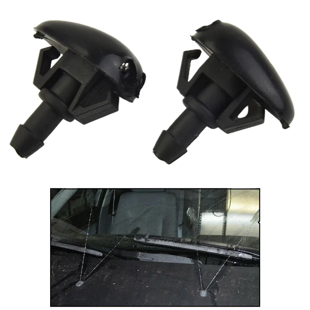 2pcs Front Windshield Washer Nozzle ABS Auto Parts For Nissan Navara D22 D40 1998-2015 For Silvia 200sx ADM S14 07/1996-1998 front wiper washer nozzle