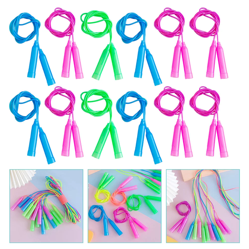 

12 Pcs Color Skipping Rope Comfortable Handle Ropes Outdoor Children Fitness