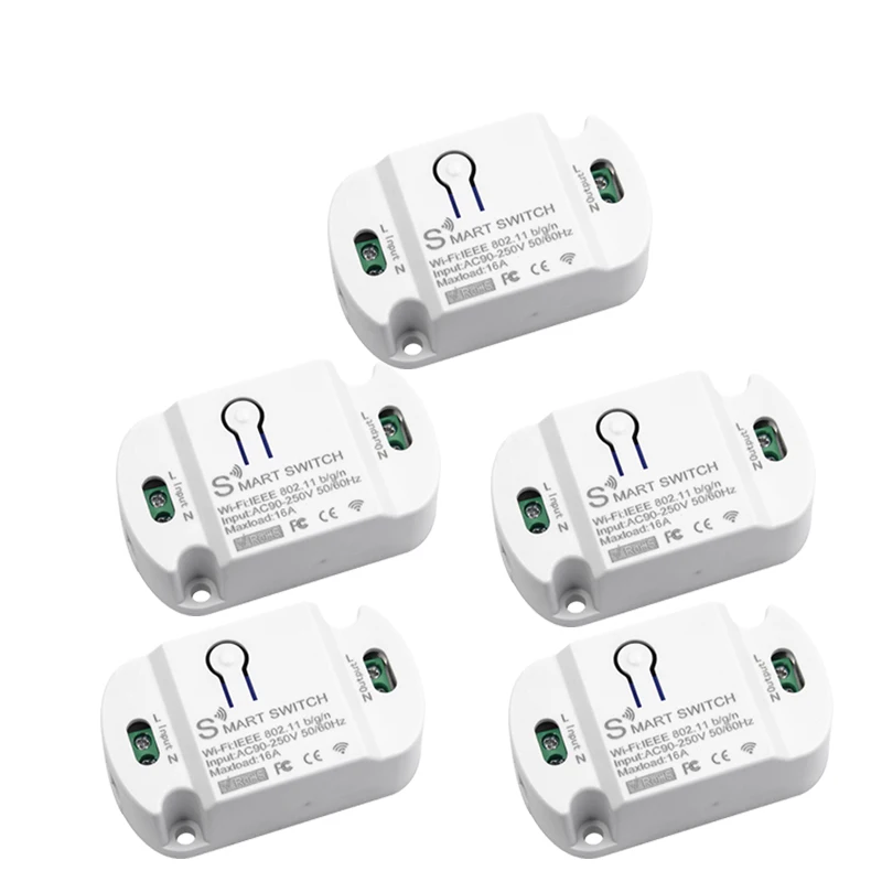 Tuya DIY WiFi Smart Light Switch Universal Breaker Timer Voice Control Via Alexa Google Home Smart Life APP Wireless Control New 