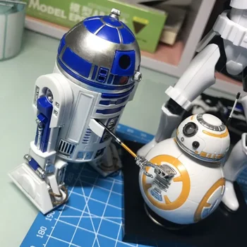 Figure di Star Wars R2-D2 BB8 Robot, Modello Assemblabile Fai-da-Te, Giocattoli da Collezione, Action Figure Cartoon, Giocattoli per Bambini, Regalo di Compleanno